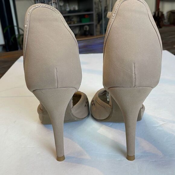 Rampage Women's Tan Slip-On Stilletos Buckle Heels Size 7.5 - Picture 6 of 11